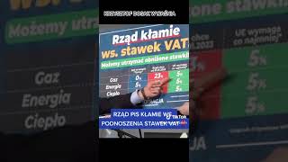 Krzysztof Bosak wyjaśnia: Rząd PiS kłamie ws. podnoszenia stawek VAT! #shorts